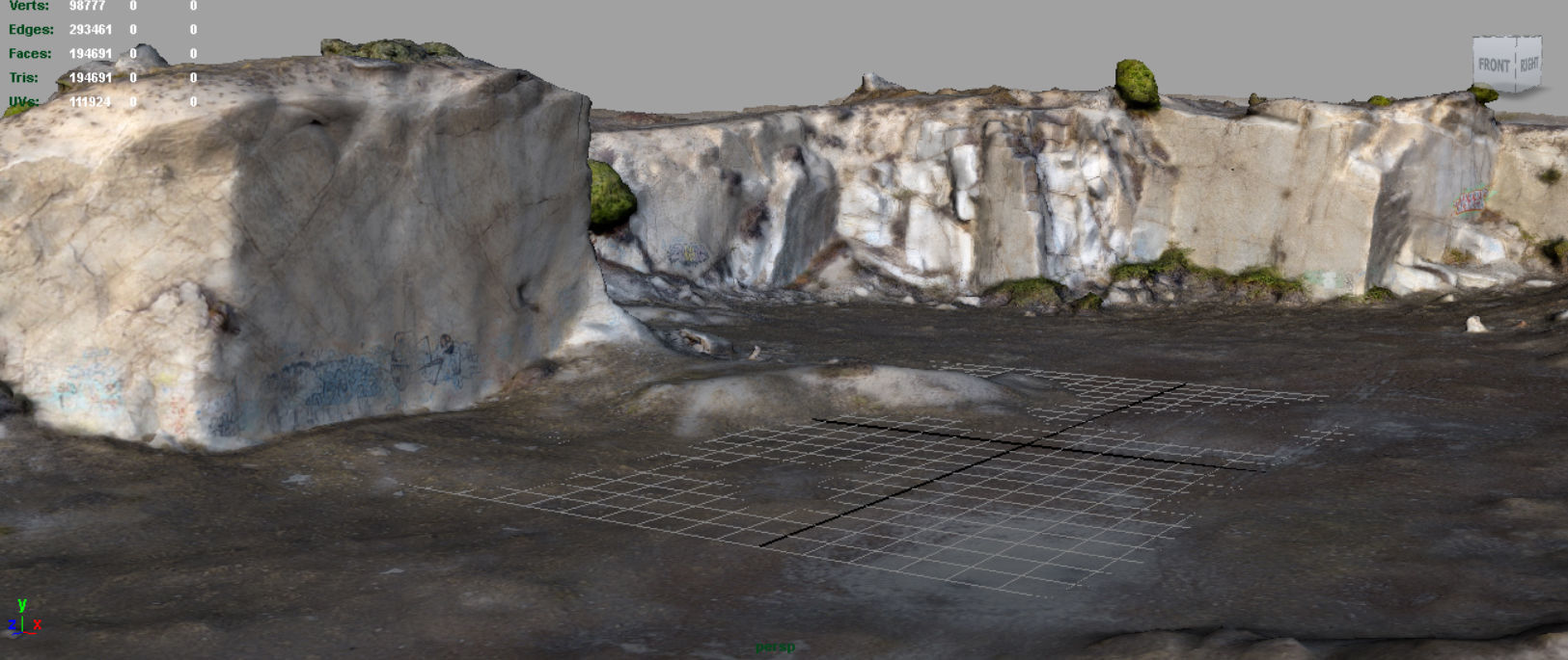 QUARRY desert terrain Low-poly 3D model_7