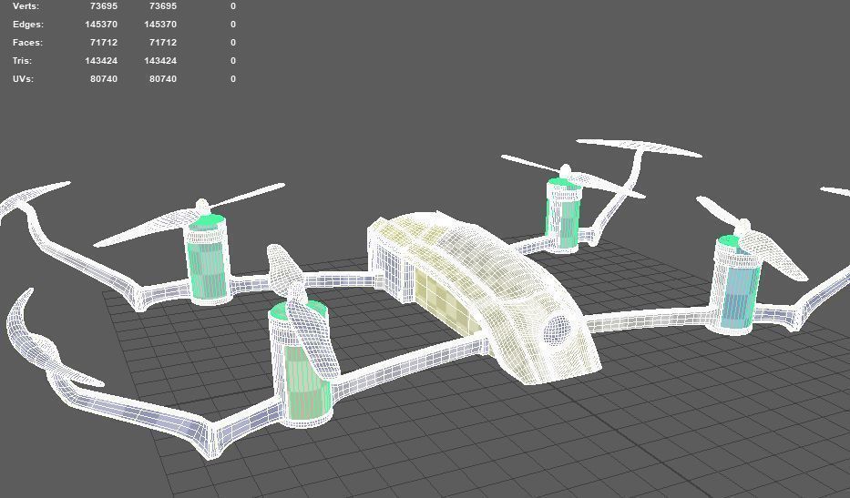 Racing Drone V02 3D model_4
