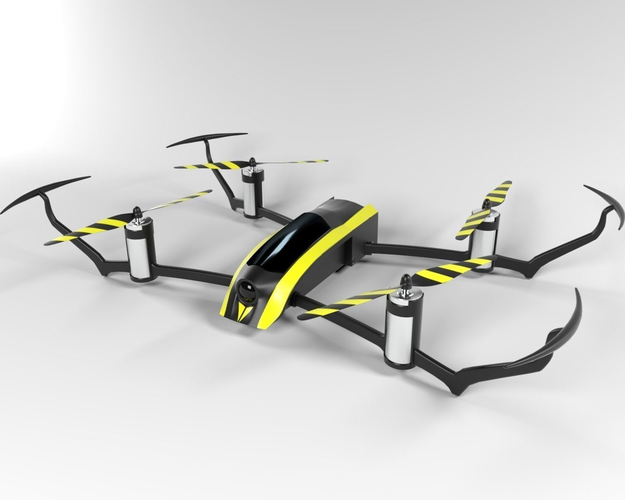 Racing Drone V02 3D model