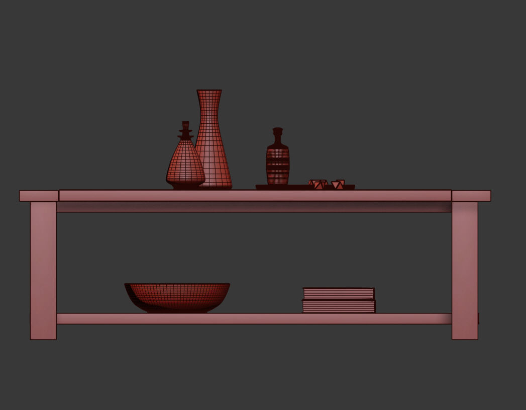 Ana White Rustic X Coffee Table 3D model_14