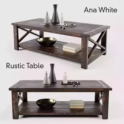 Ana White Rustic X Coffee Table