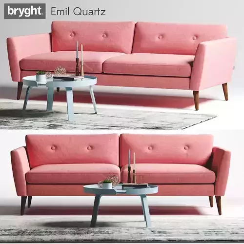 Bryght Emil Quartz Rose Sofa 3D model