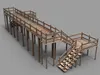 3D model High Wooden Bridge PBR VR / AR / low-poly | CGTrader