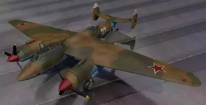 Tupolev TU-2 3D model