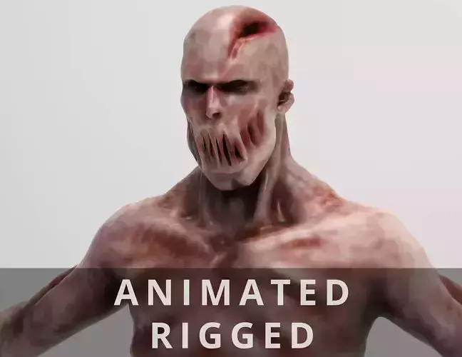 Walking Zombie Rigged  Animated