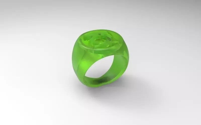 Grren lantern Ring 3D print model_0