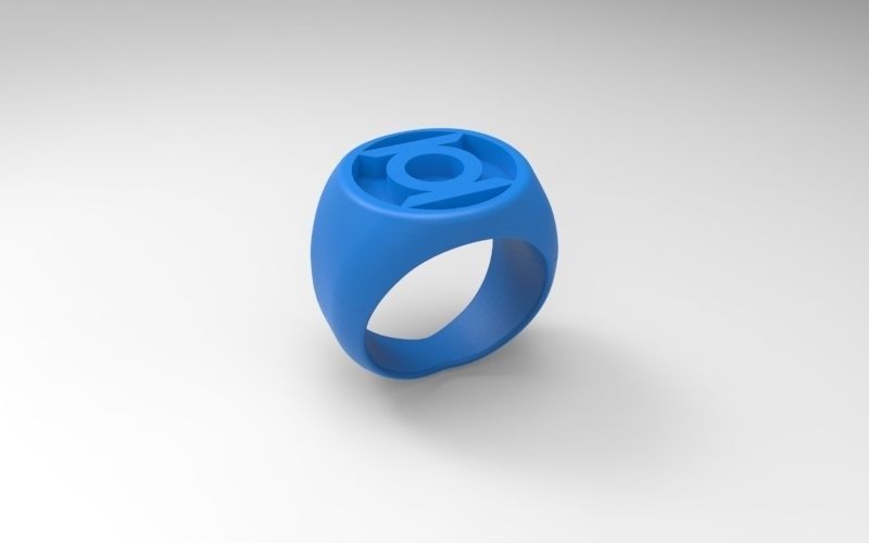 Grren lantern Ring 3D print model_1