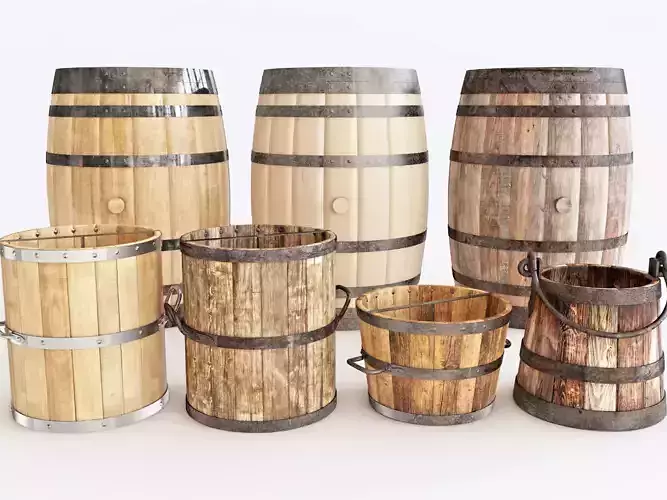 barrels and buckets