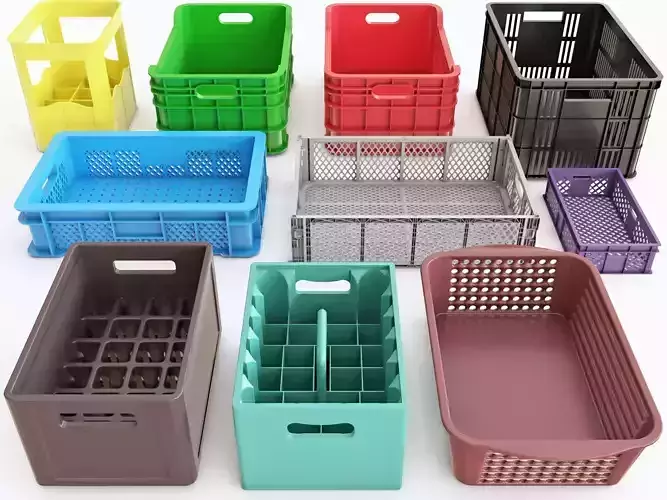 Plastic crate vol 01 3D model