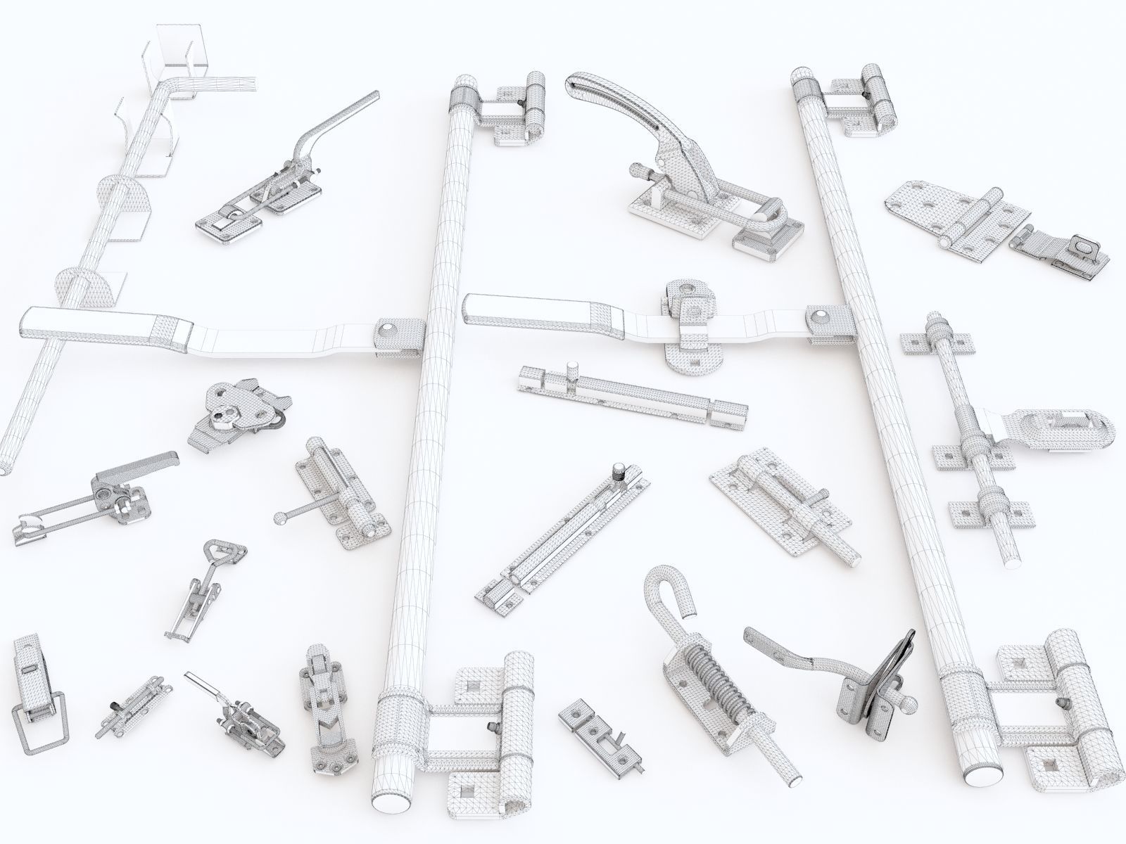 Door latch vol 01 3D model_1