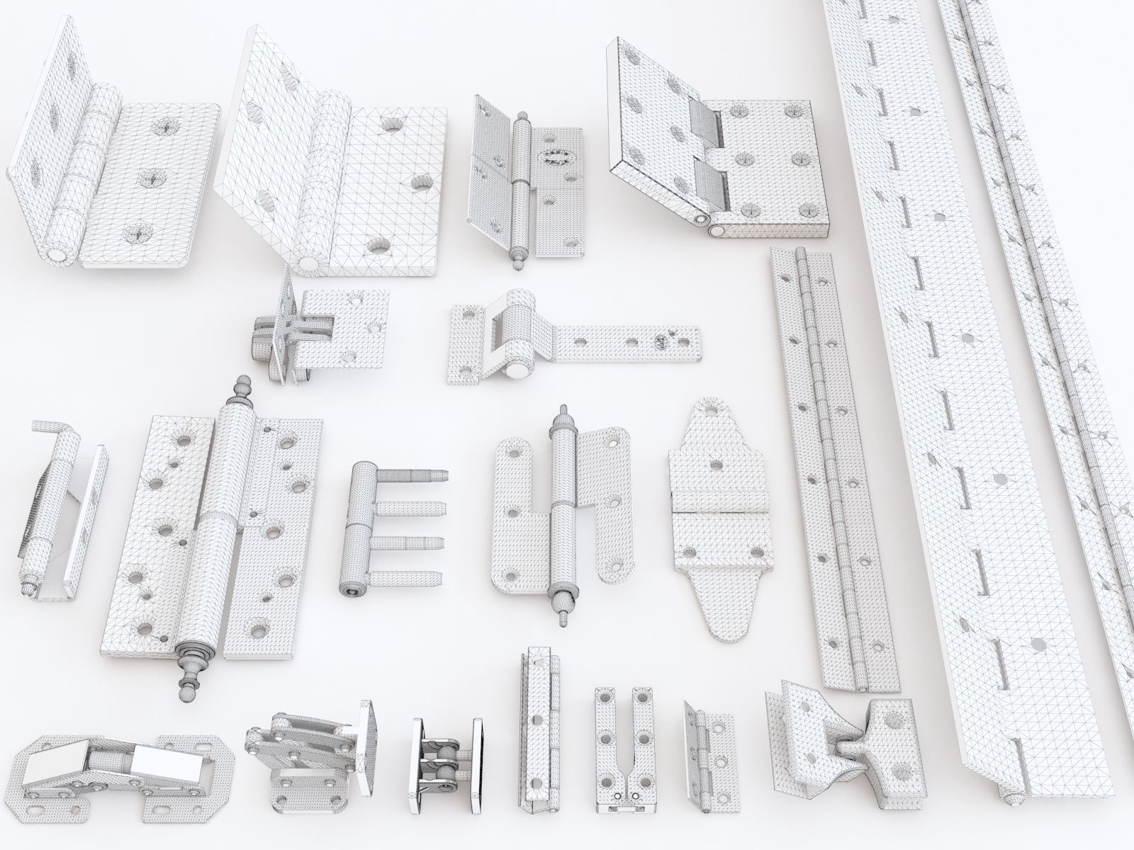 Door hinge vol 04 3D model_1
