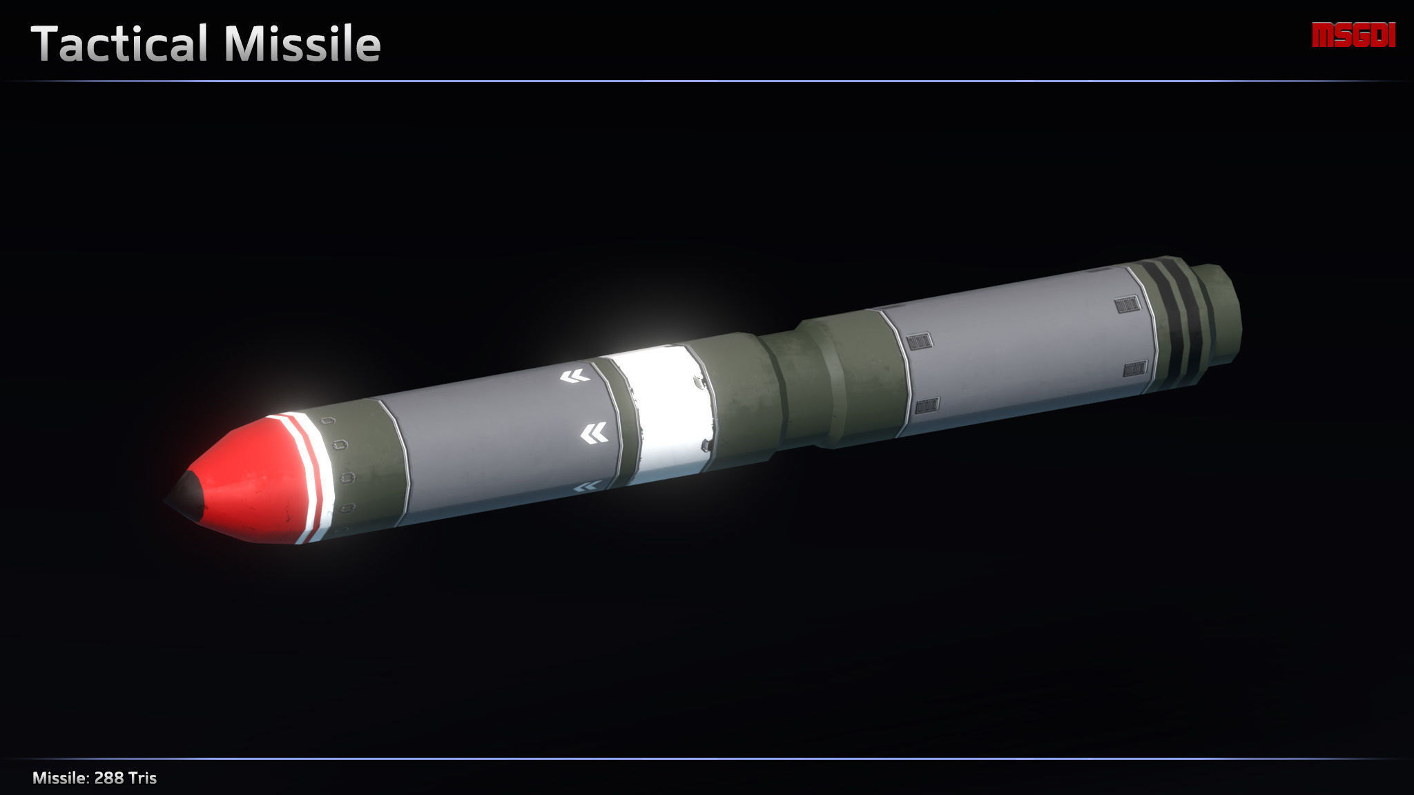 Scifi Hydra Tactical Missile Launcher Low-poly 3D model_3