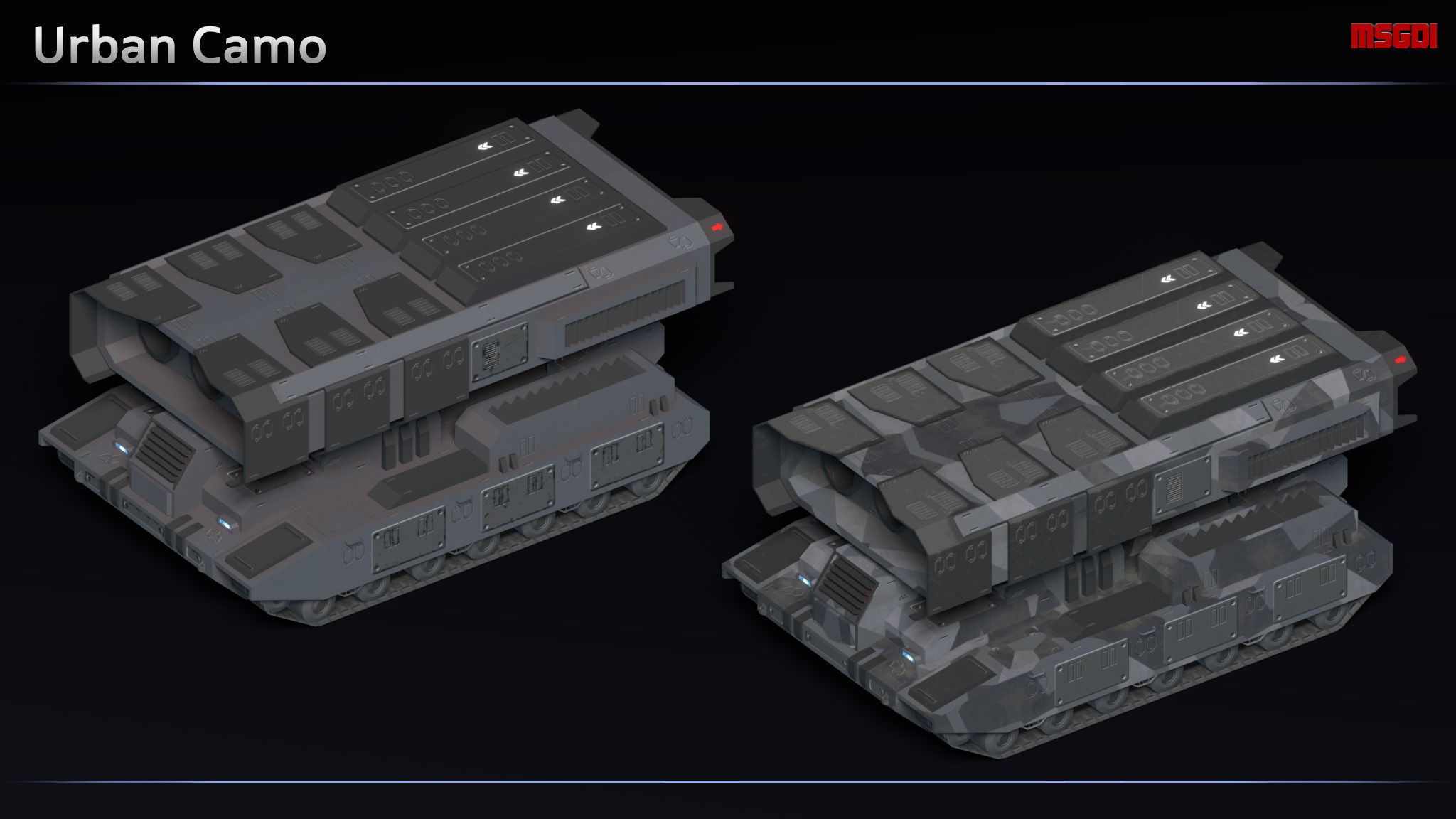 Scifi Hydra Tactical Missile Launcher Low-poly 3D model_8