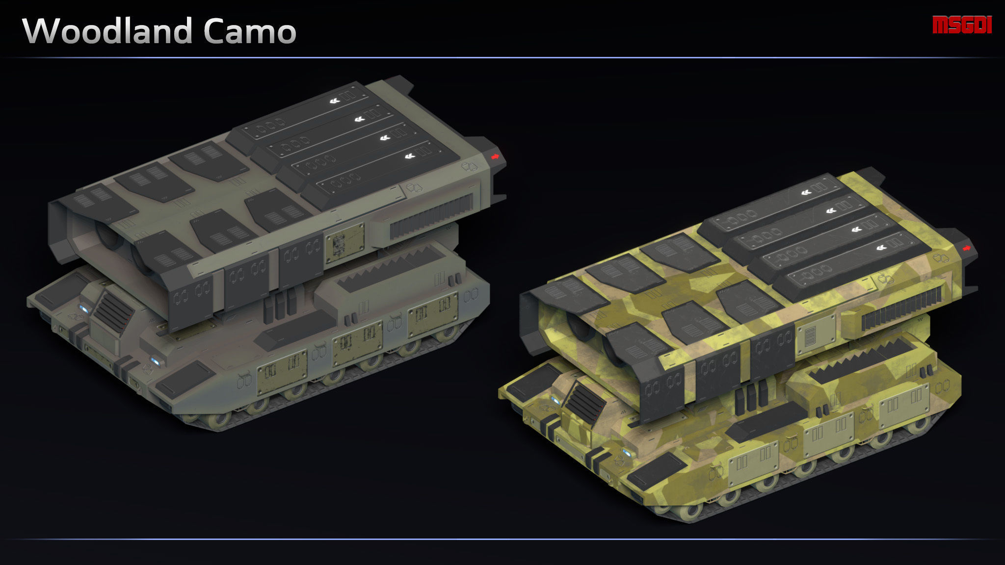 Scifi Hydra Tactical Missile Launcher Low-poly 3D model_9