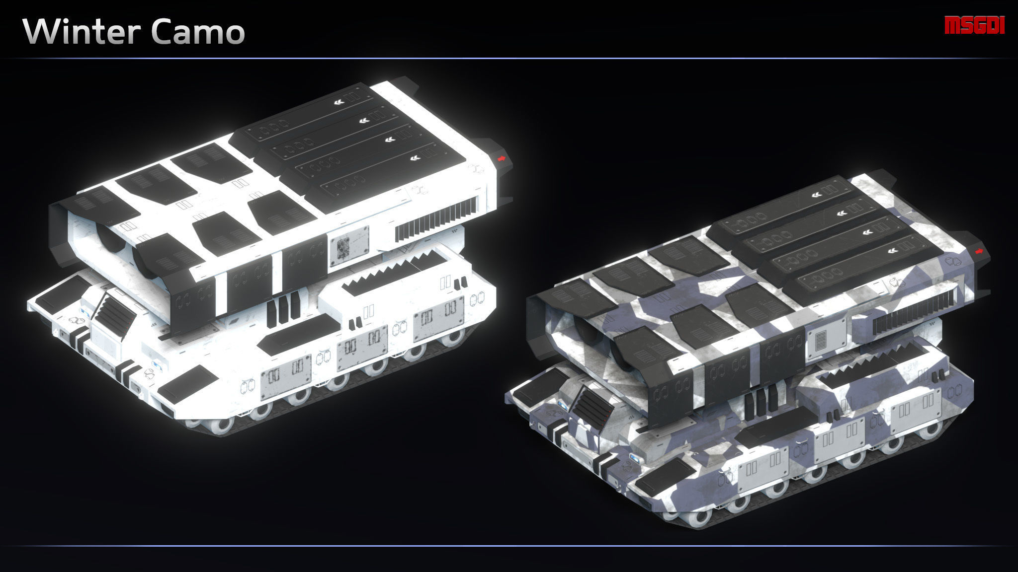 Scifi Hydra Tactical Missile Launcher Low-poly 3D model_11