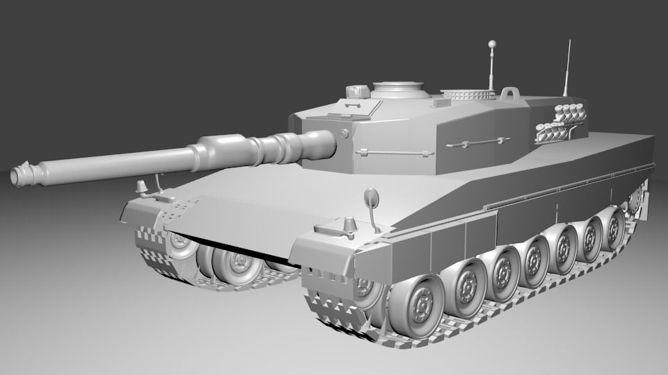 Leopard Tank - Plain Free low-poly 3D model_0