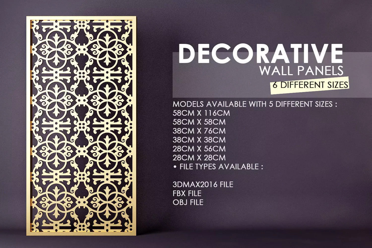 Decorative 3D Panel-Screen 3D model