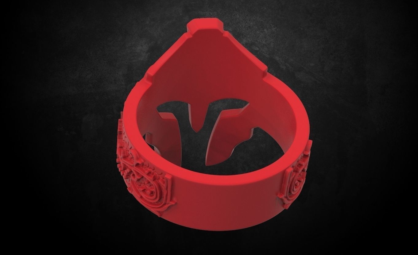 Ring with a Greek knight helmet  many sizes 177 3D print model_16
