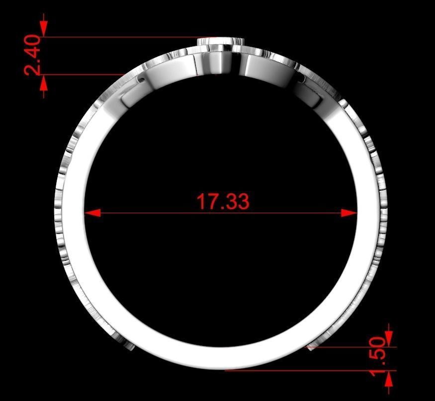 Ring with a Greek knight helmet  many sizes 177 3D print model_11