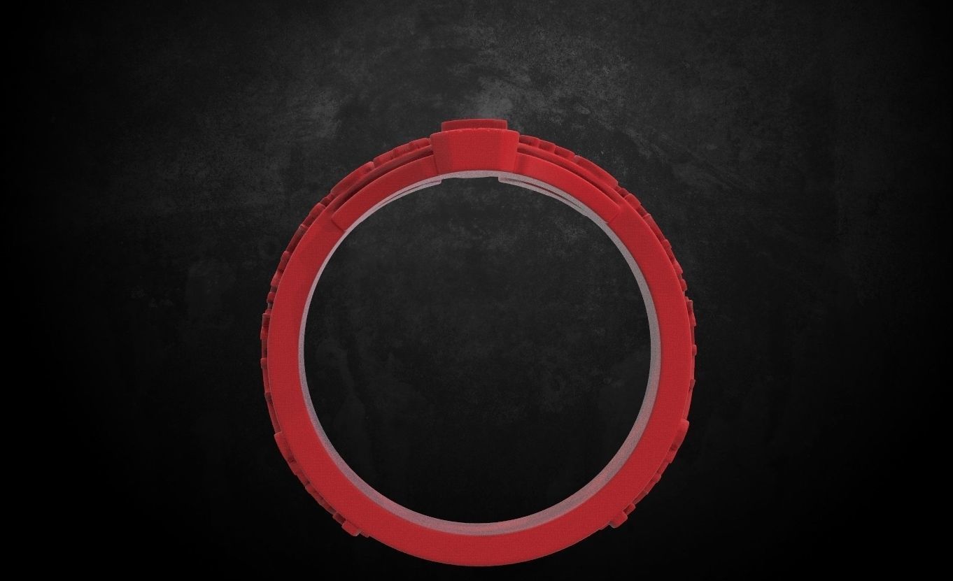 Ring with a Greek knight helmet  many sizes 177 3D print model_15