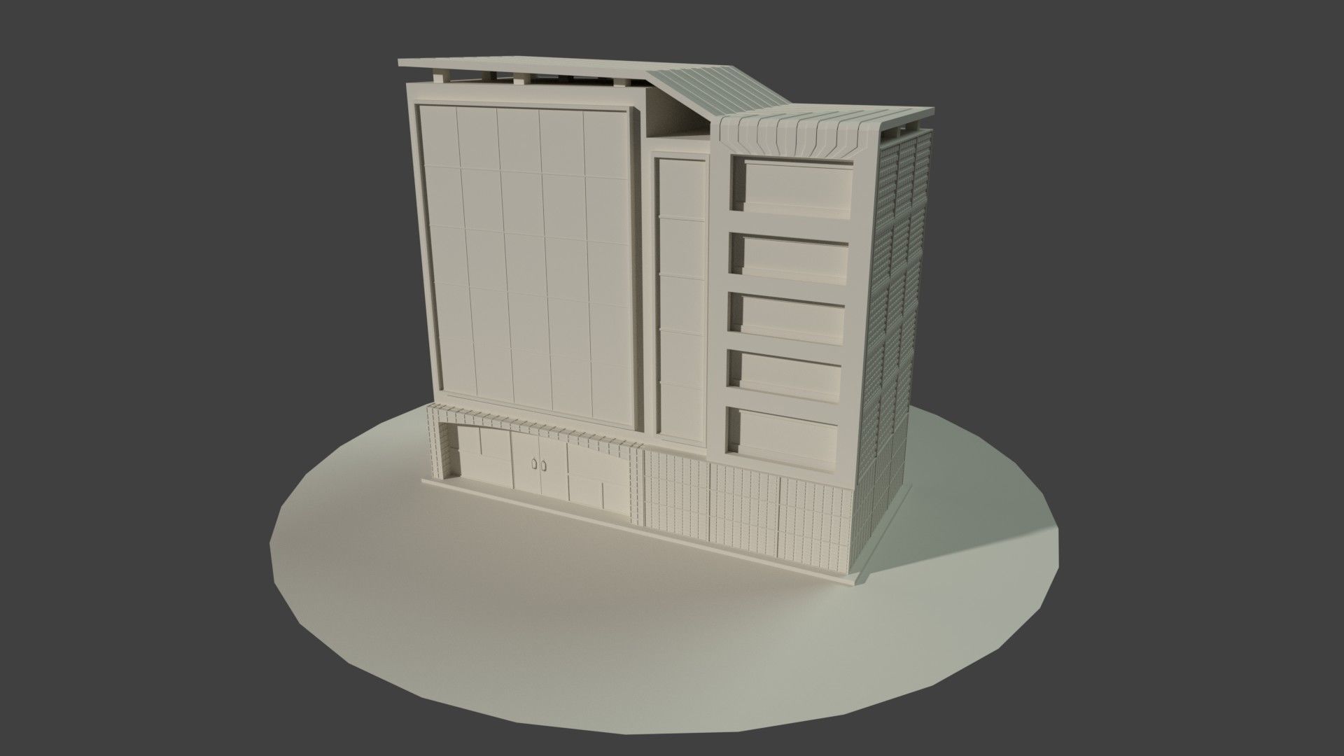 OFFICE BUILDING Free low-poly 3D model_9