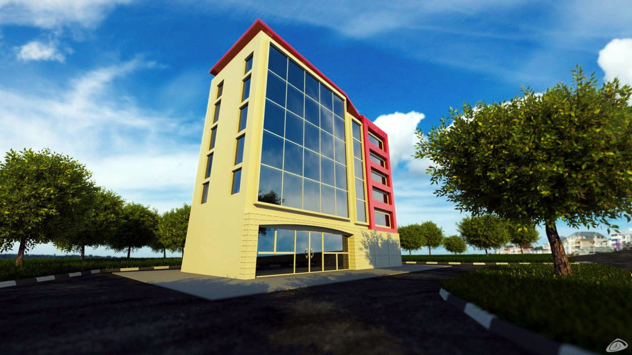 OFFICE BUILDING Free low-poly 3D model_1