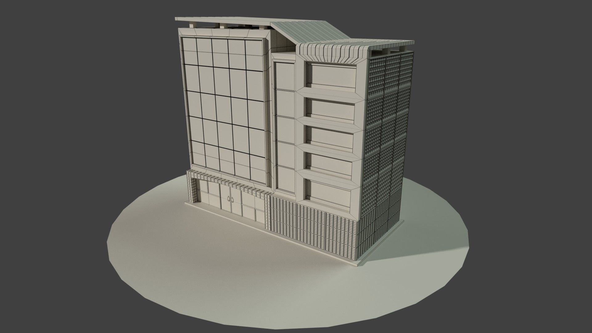 OFFICE BUILDING Free low-poly 3D model_12