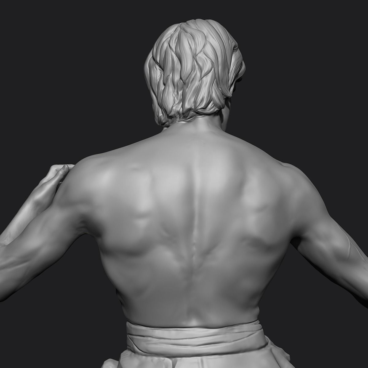 Bruce Lee Statue 3D model Low-poly 3D model_10