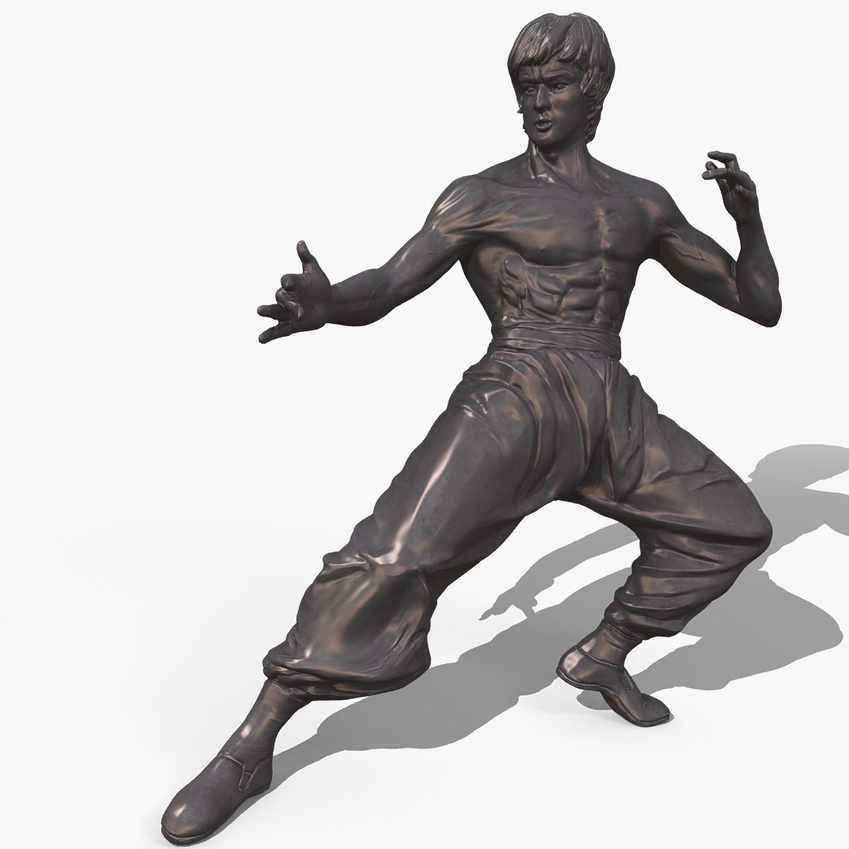 Bruce Lee Statue 3D model Low-poly 3D model_16