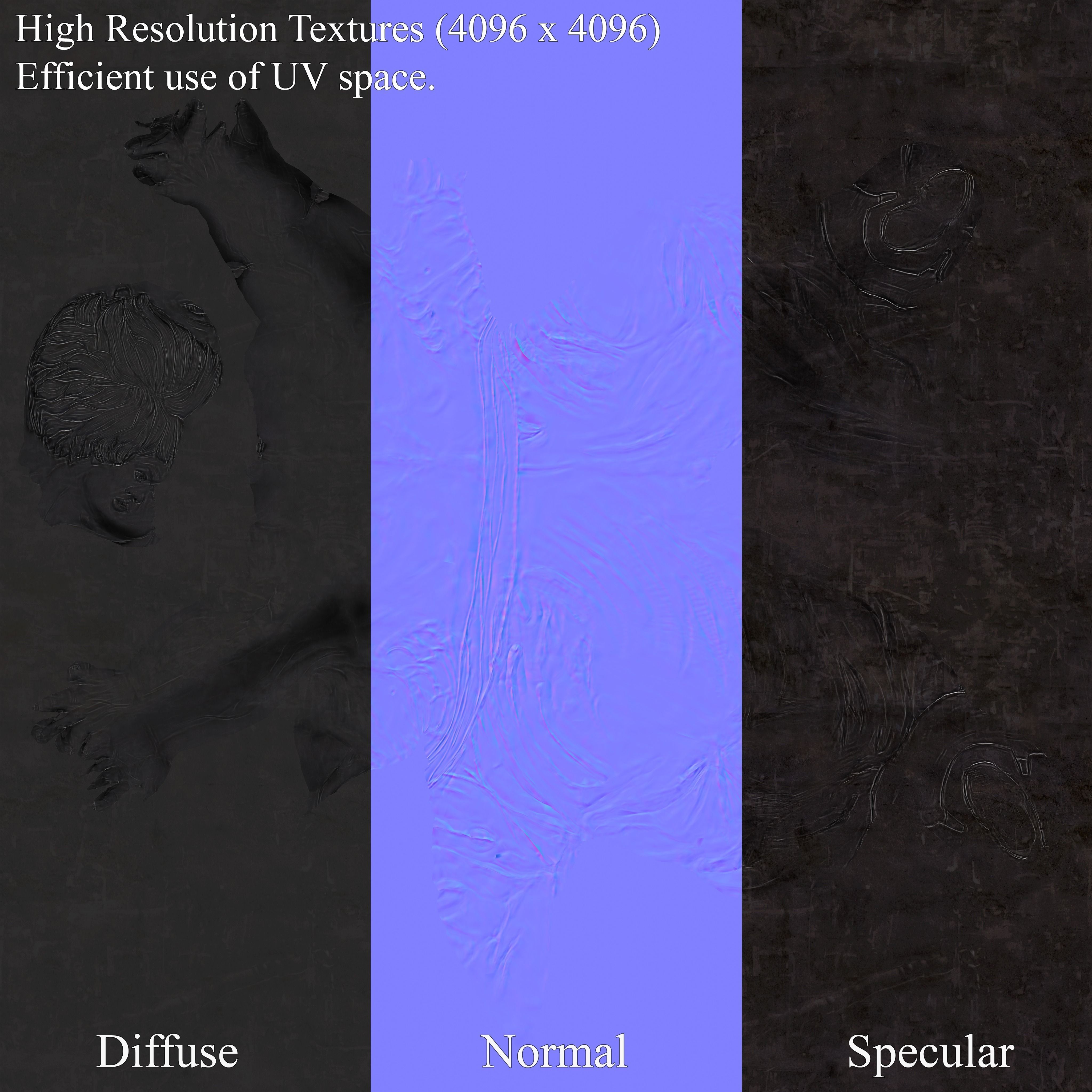 Bruce Lee Statue 3D model Low-poly 3D model_14