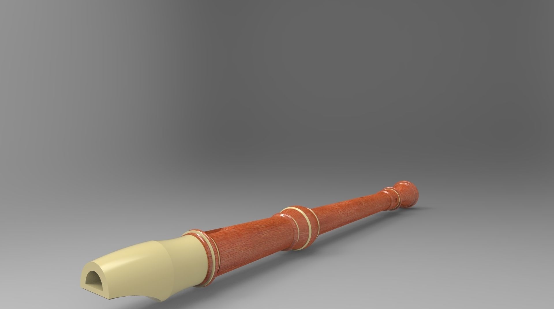 Descant Recorder  3D model_2