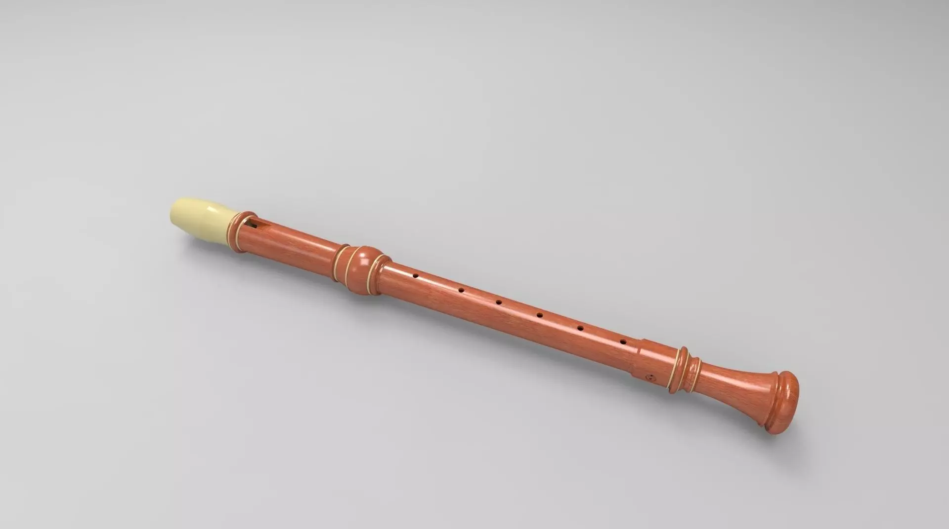 Descant Recorder  3D model_0