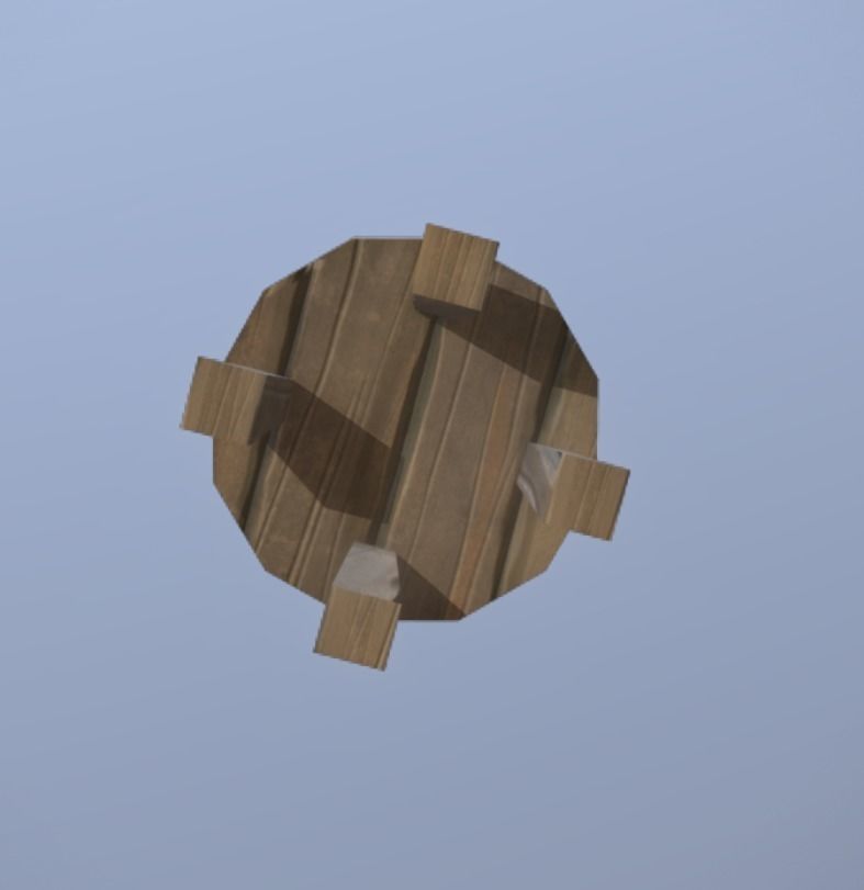 Stool stylized low poly game ready Low-poly 3D model_1