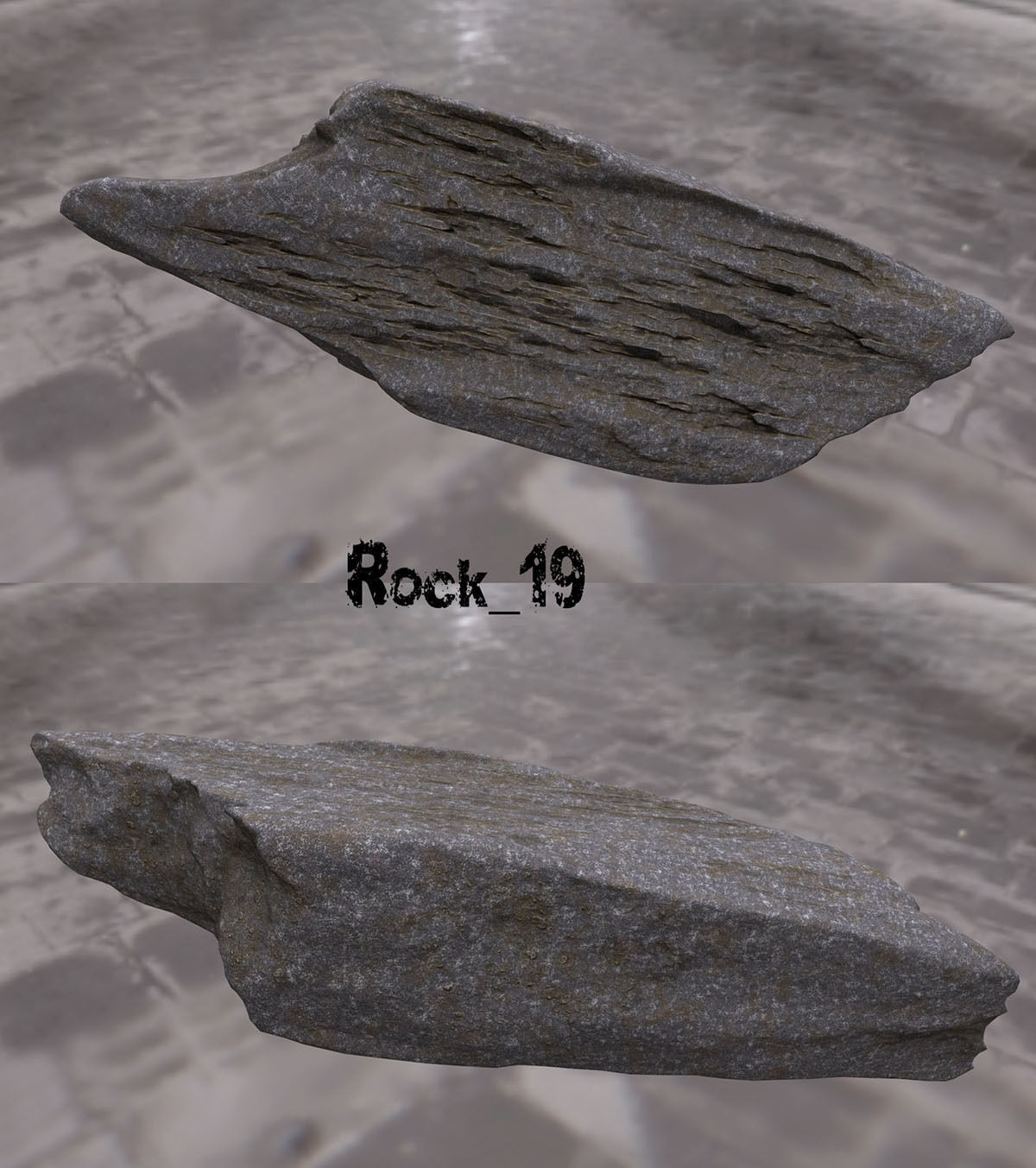 cliff rock set  Low-poly 3D model_19