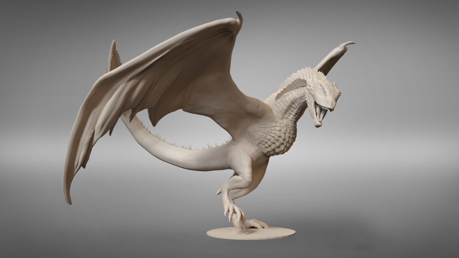 Drogon posed printable model 3D print model_1
