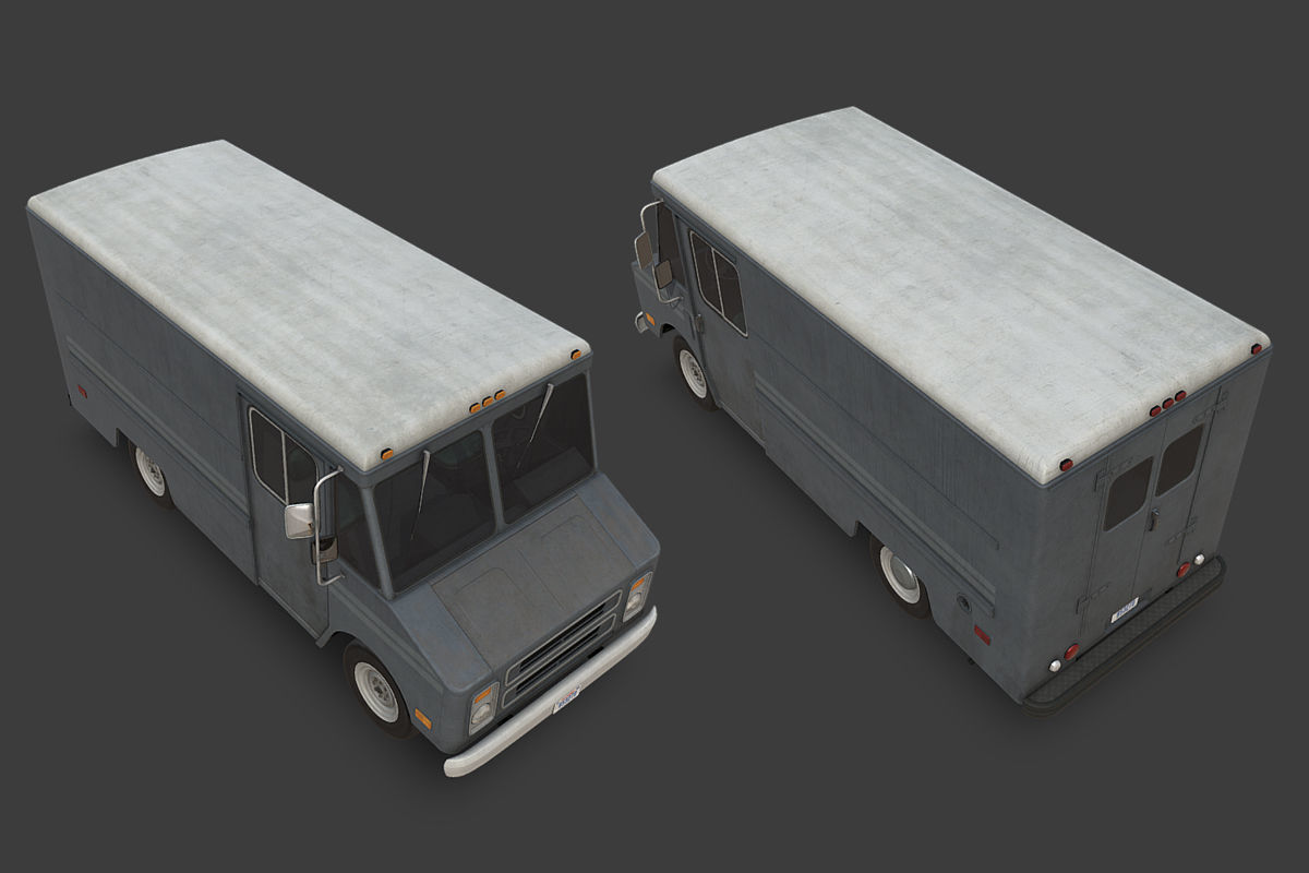 Step Van Low-poly 3D model_5