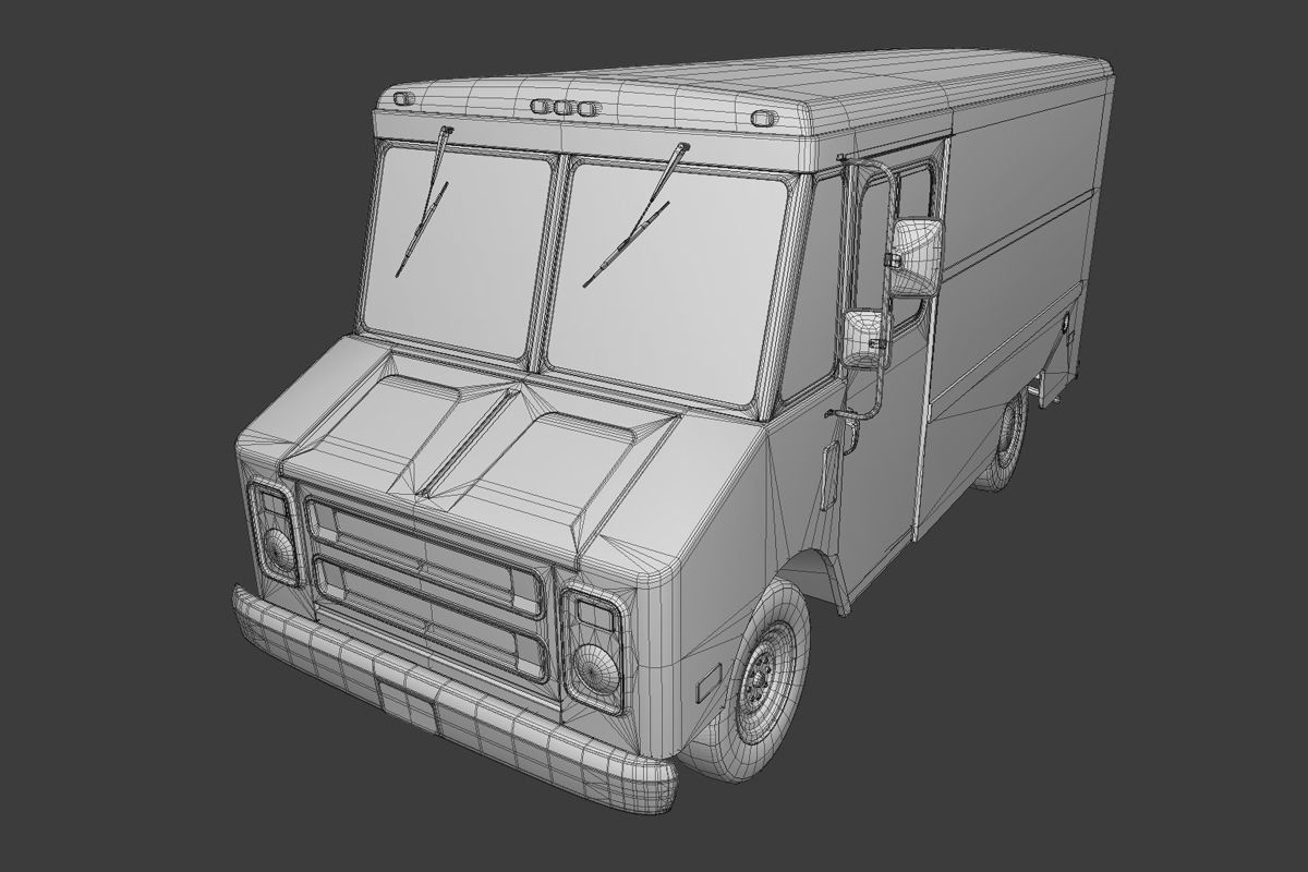 Step Van Low-poly 3D model_11