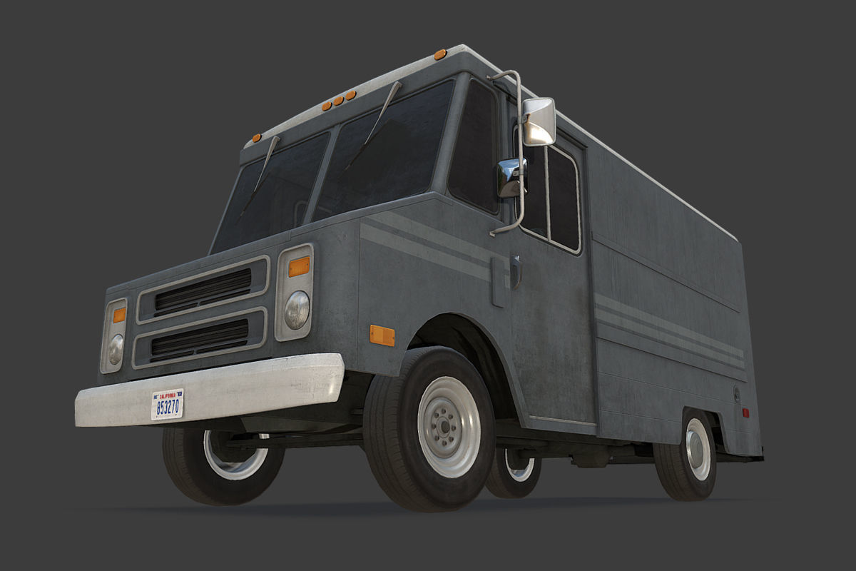 Step Van Low-poly 3D model_3