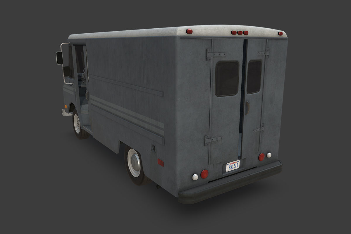 Step Van Low-poly 3D model_1