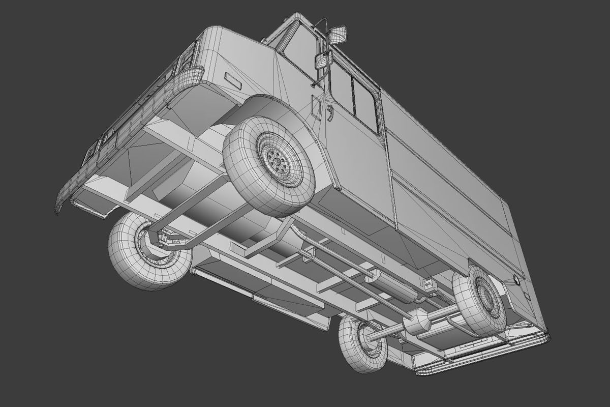 Step Van Low-poly 3D model_16