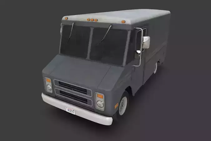 Step Van Low-poly 3D model
