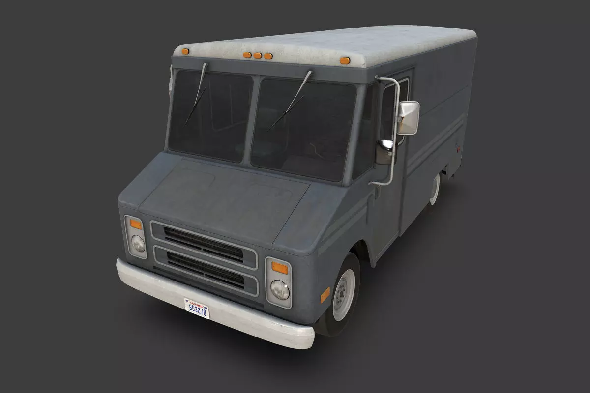 Step Van Low-poly 3D model_0