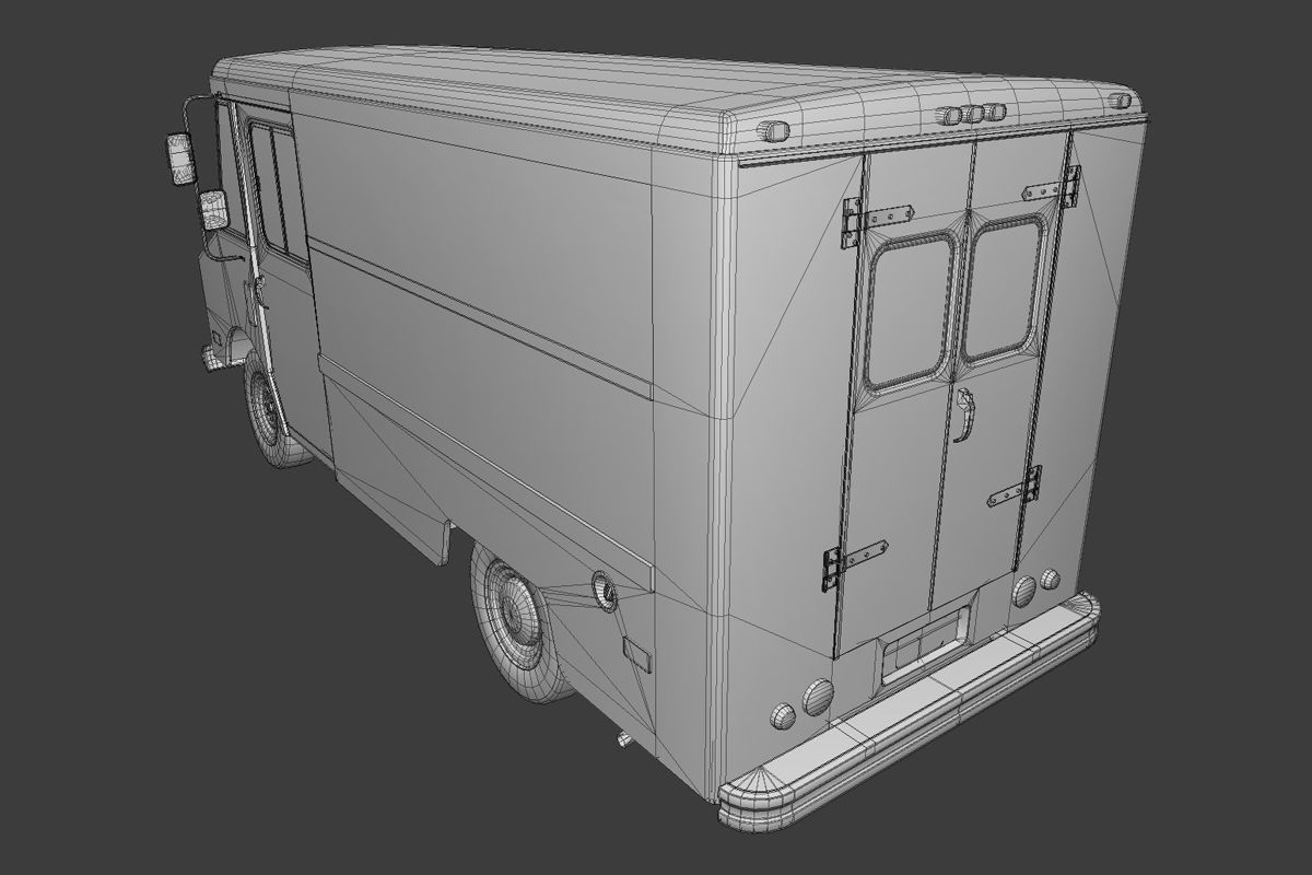 Step Van Low-poly 3D model_14