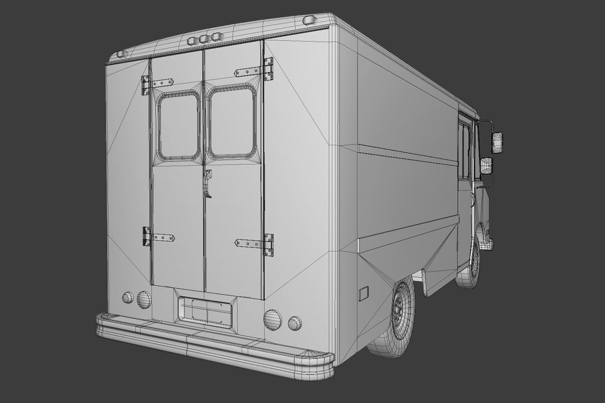 Step Van Low-poly 3D model_12
