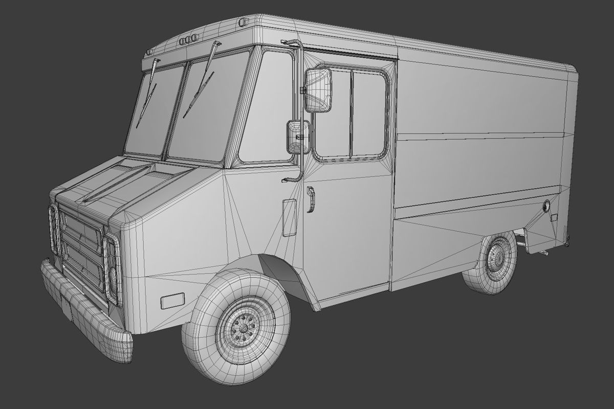 Step Van Low-poly 3D model_17