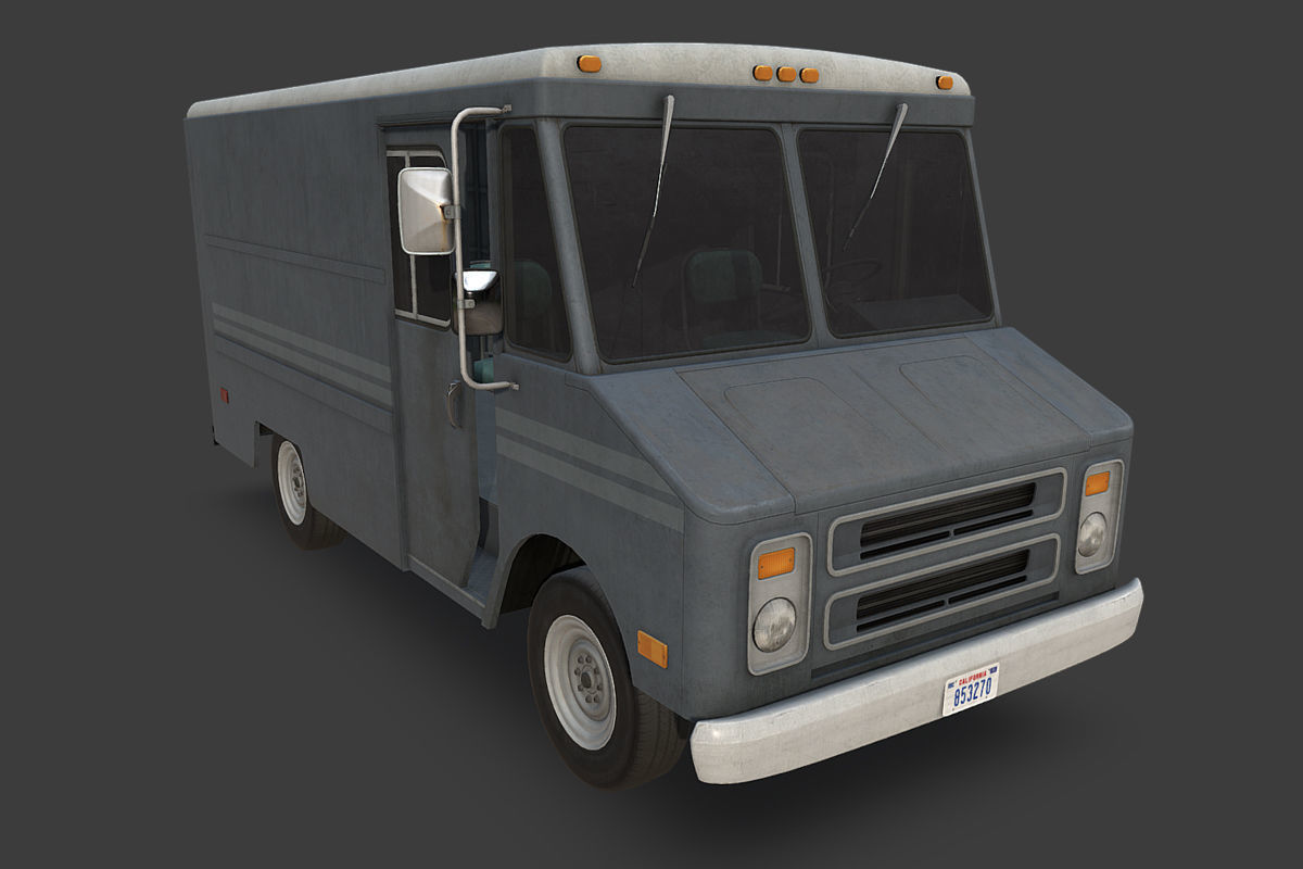 Step Van Low-poly 3D model_2