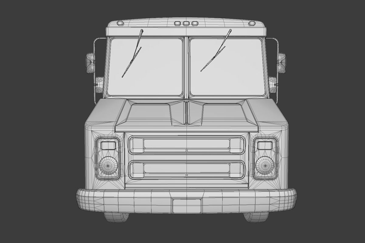 Step Van Low-poly 3D model_13