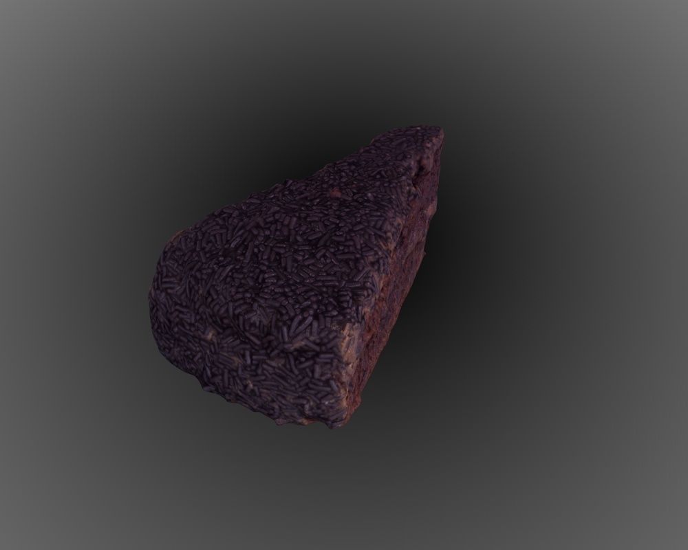Chocolate Truffle Cake 3D model_1