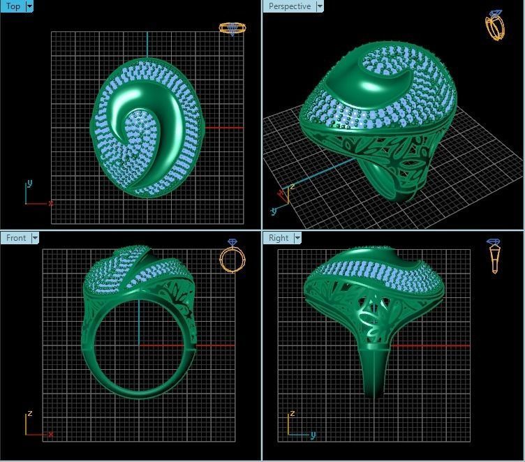 Ring R0211 3D print model_2