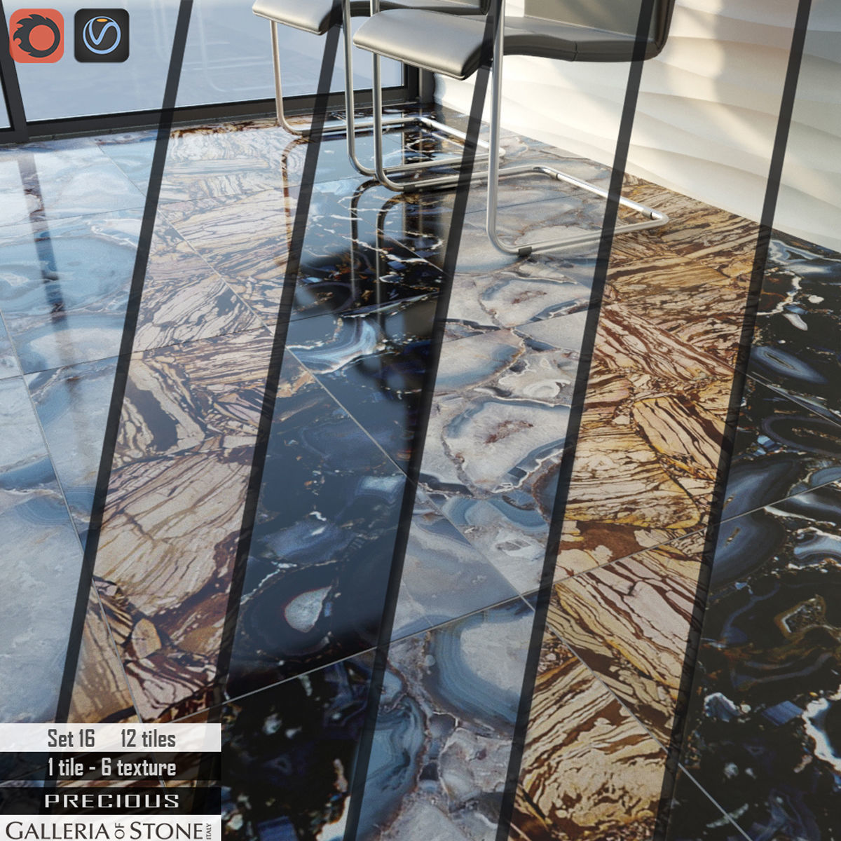 Galleria of Stone Italy Set 16 3D model_1